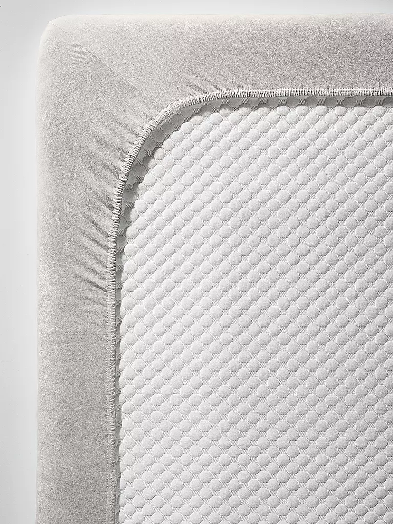 FLEURESSE Jersey-Spannleintuch 100x200cm LUXURY COMFORT Porzellan  creme
