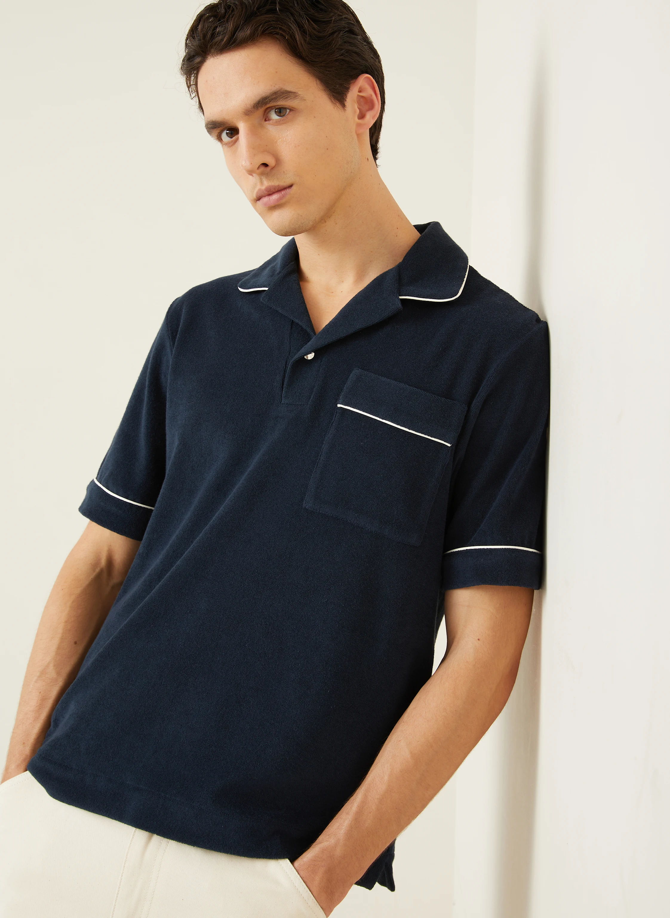 MONCLER Frottee-Poloshirt Loose Fit