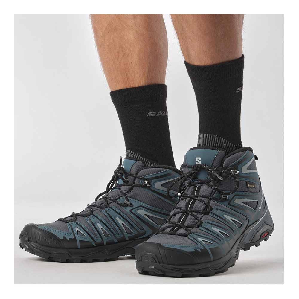 Salomon X ULTRA PIONEER MID GTX - Chaussures randonné Homme ebony/stargazer/quarry