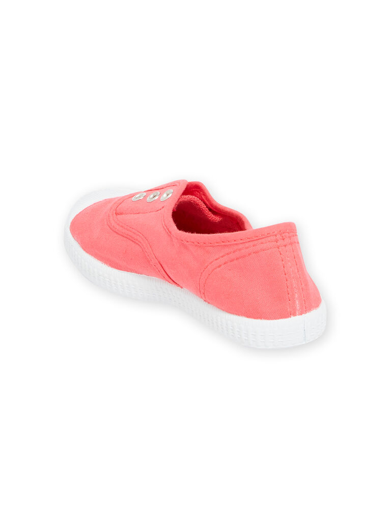 Tennis en toile rose enfant fille