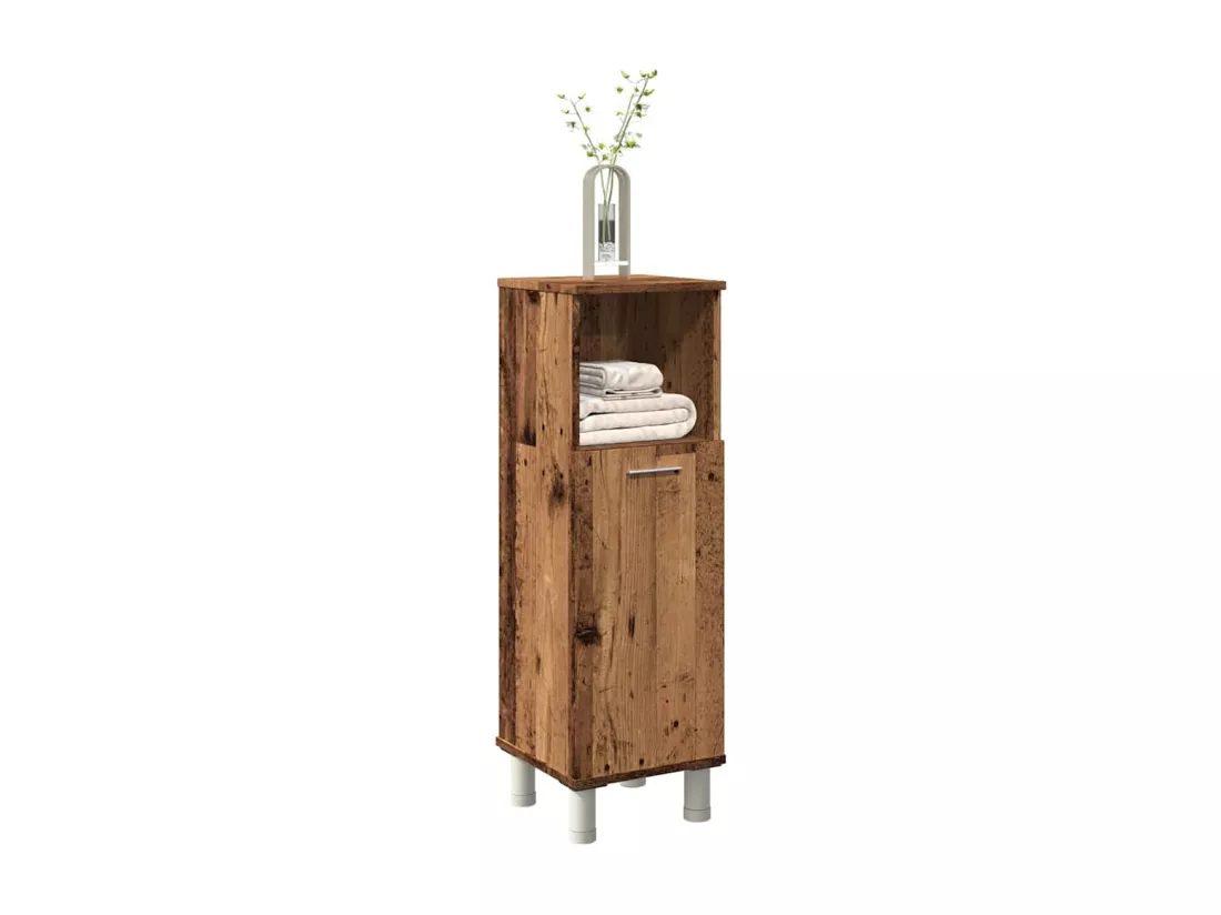 Armoire de salle de bain vieux bois 30x30x95 cm bois ingénierie
