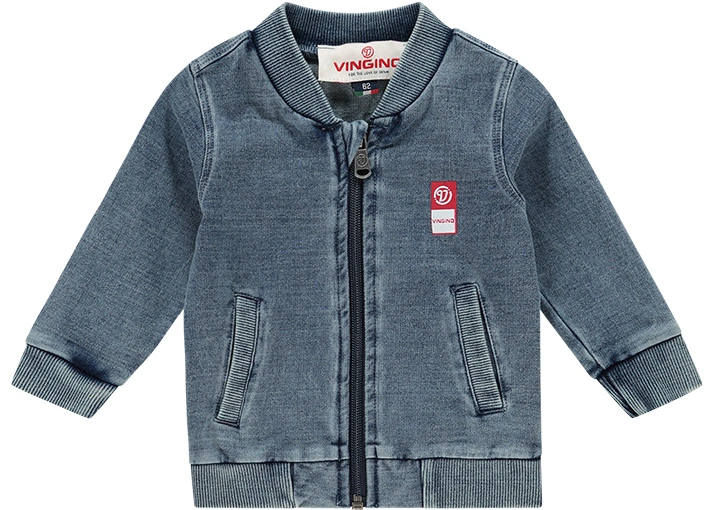 Sweat-Jacke OLIVIER BABY in mid blue wash
