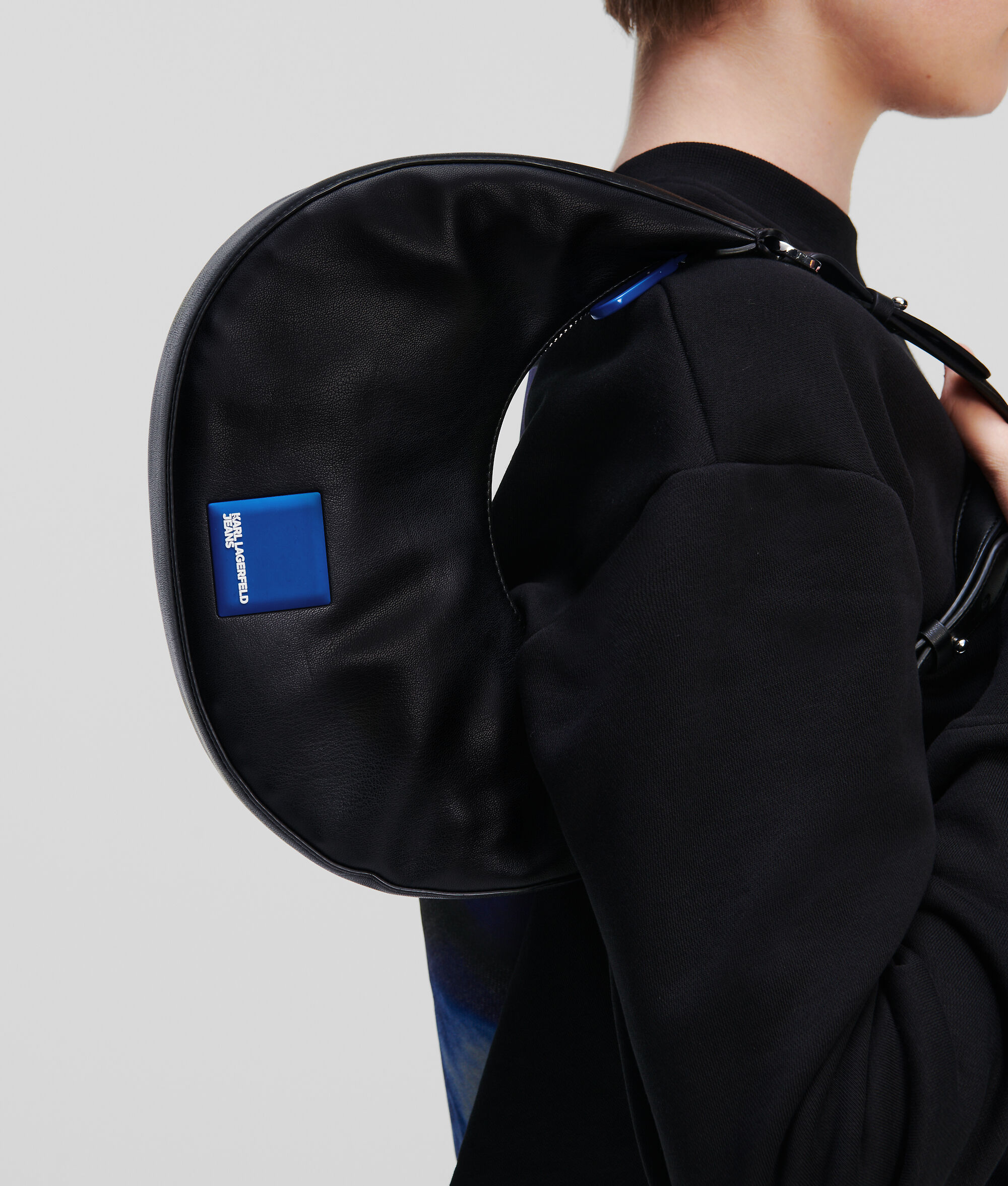 Petit sac porté épaule KLJ demi-lune