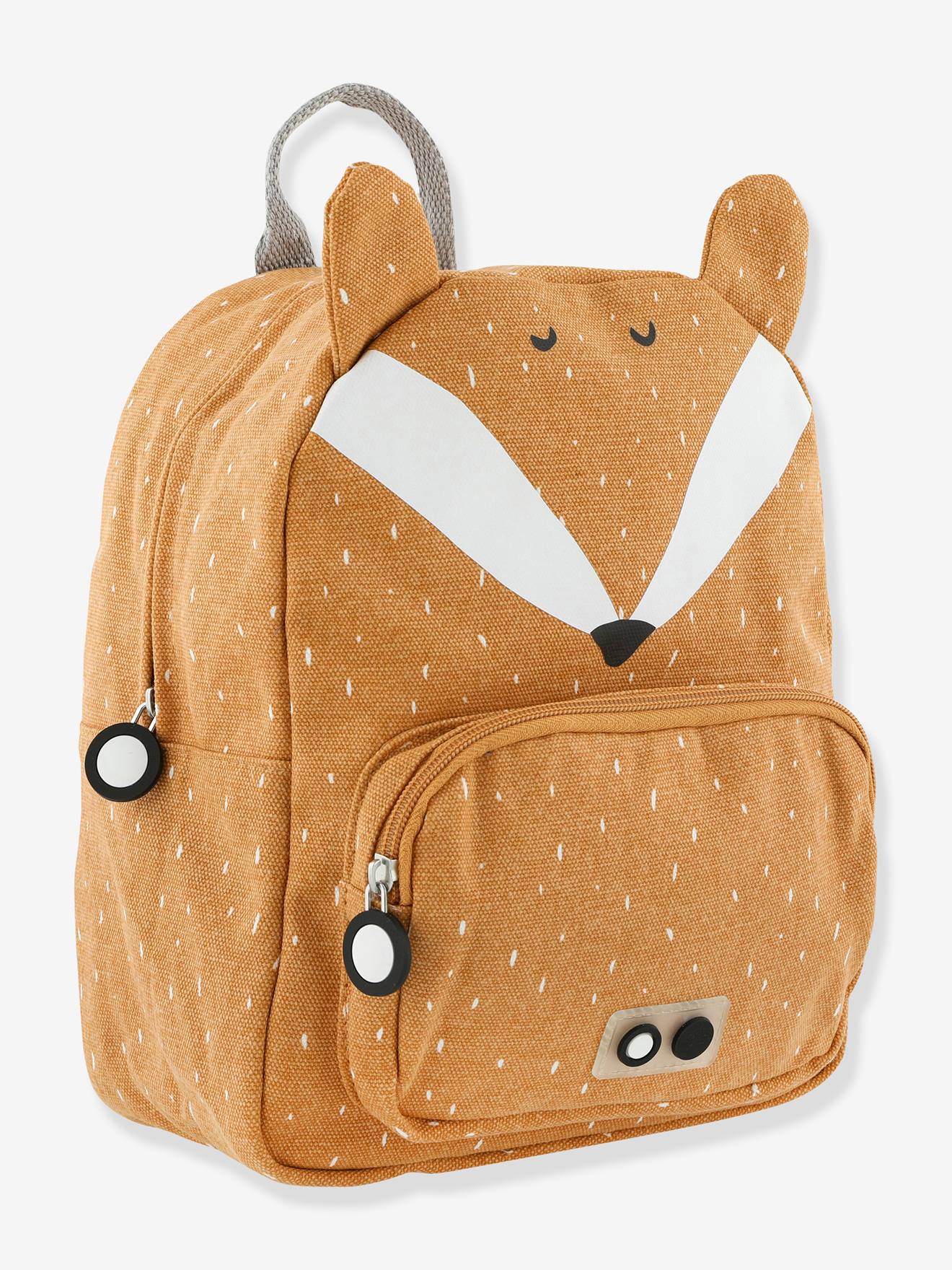 Mochila TRIXIE com estampa de animais, amarelo escuro, lisa.