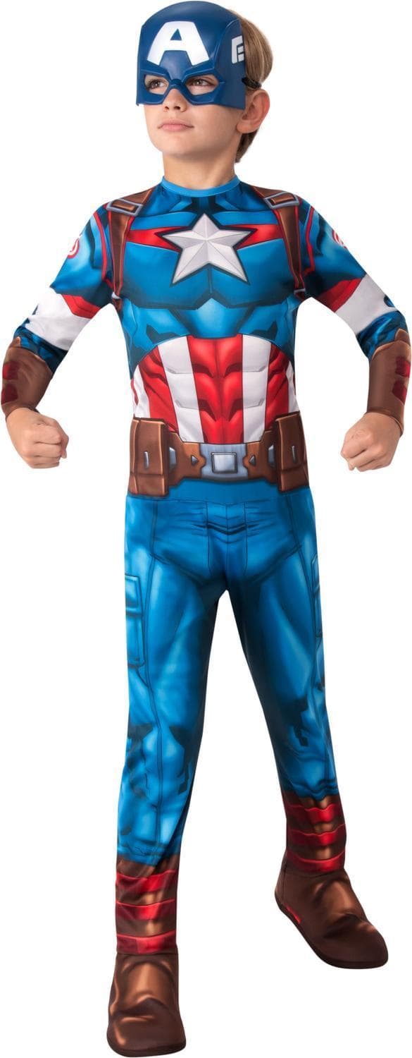Captain america 134/140 cm (9-10 år) drakt med maske fra avenger