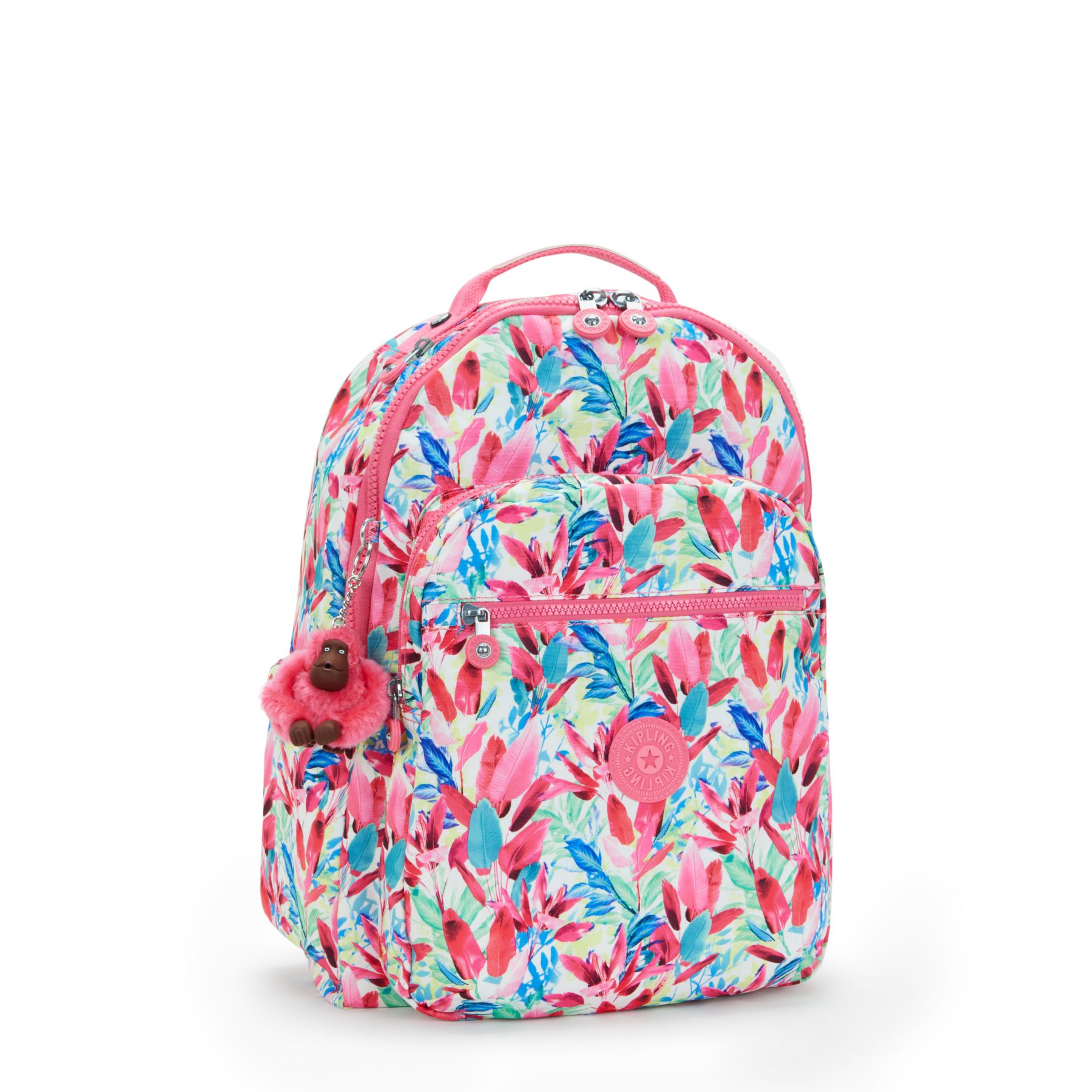 SEOUL Grand Sac à Dos Avec Protection Pour Ordinateur Portable - Flamingo Leaves