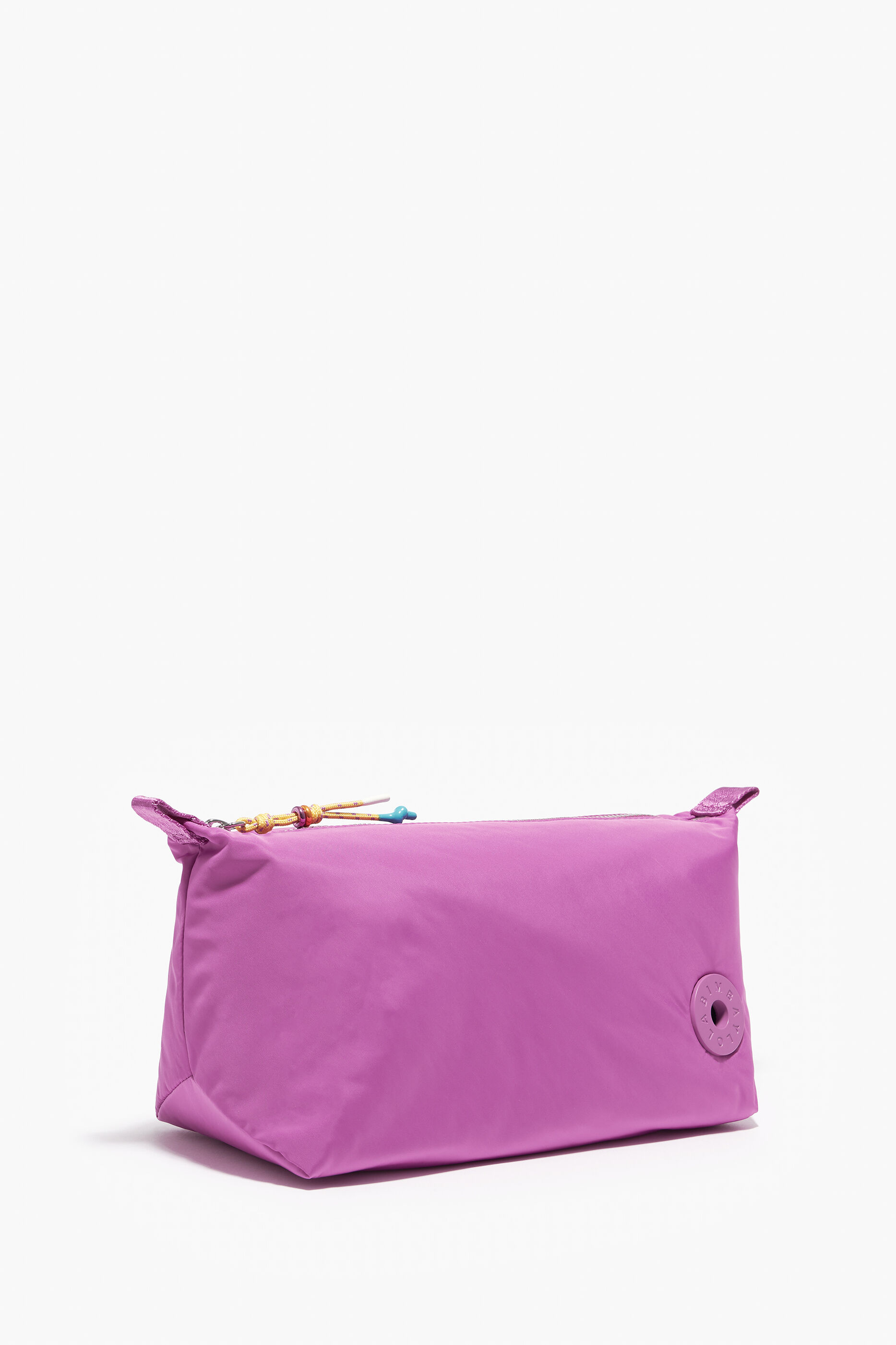 Nécessaire trapezoidal, tamanho G, náilon, violeta