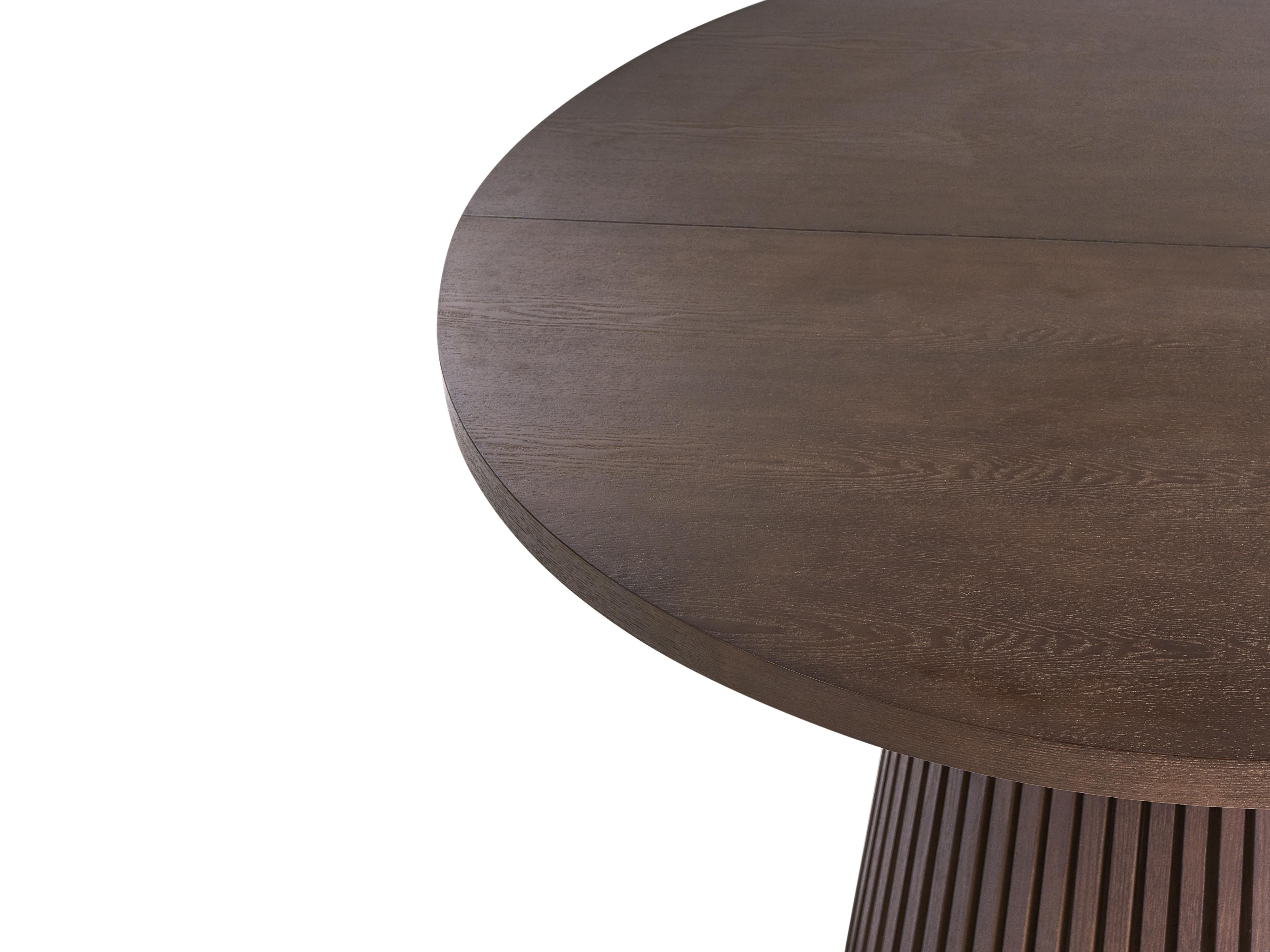 Eettafel uitschuifbaar MOORE Donker essenhout 120 cm 120/160 cm