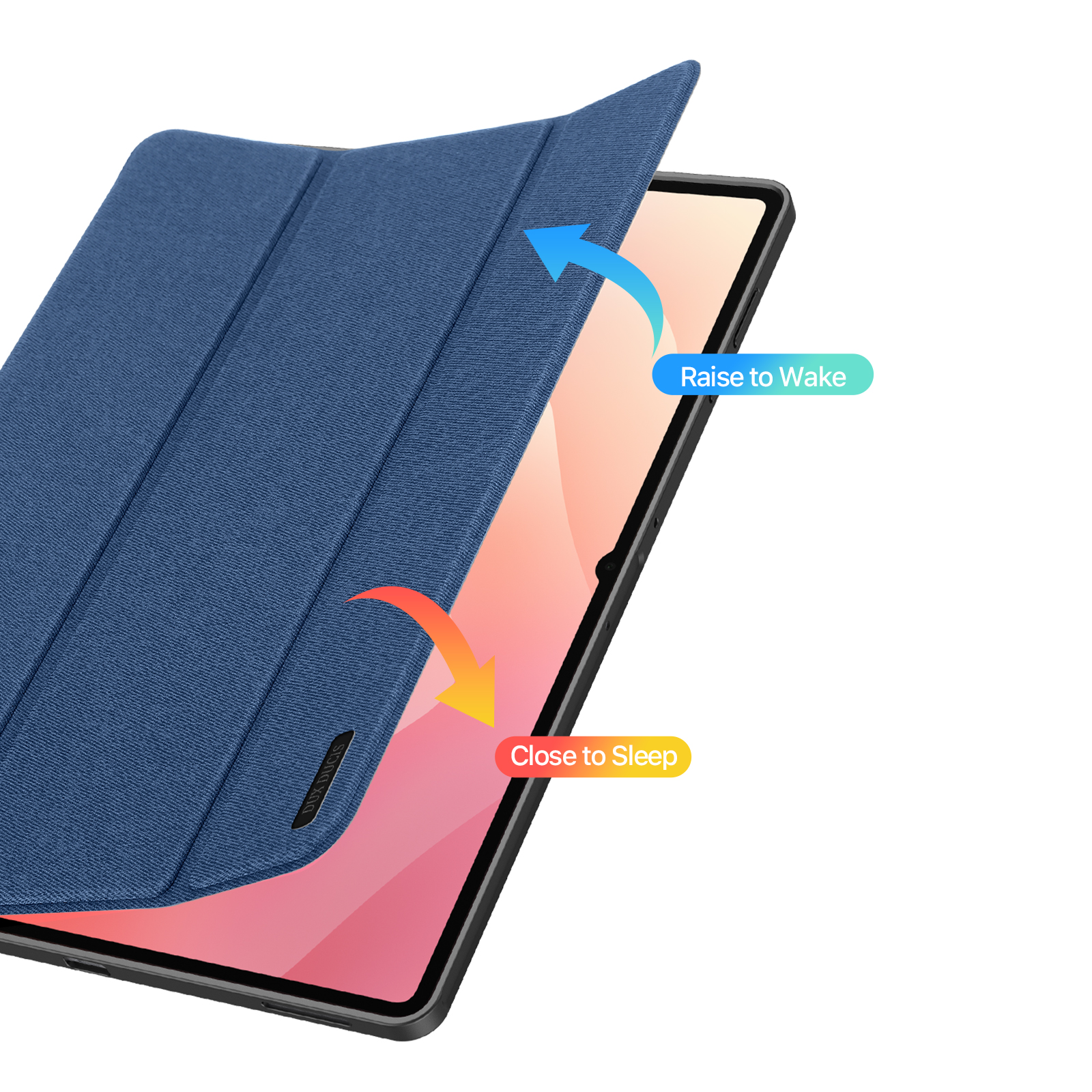 Samsung Galaxy Tab S11 Ultra Tasche Smart Cover Hülle Stoff Design mit S-Pen Halterung - Blau