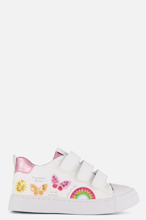 Shoesme Vlinder Sneakers wit Leer