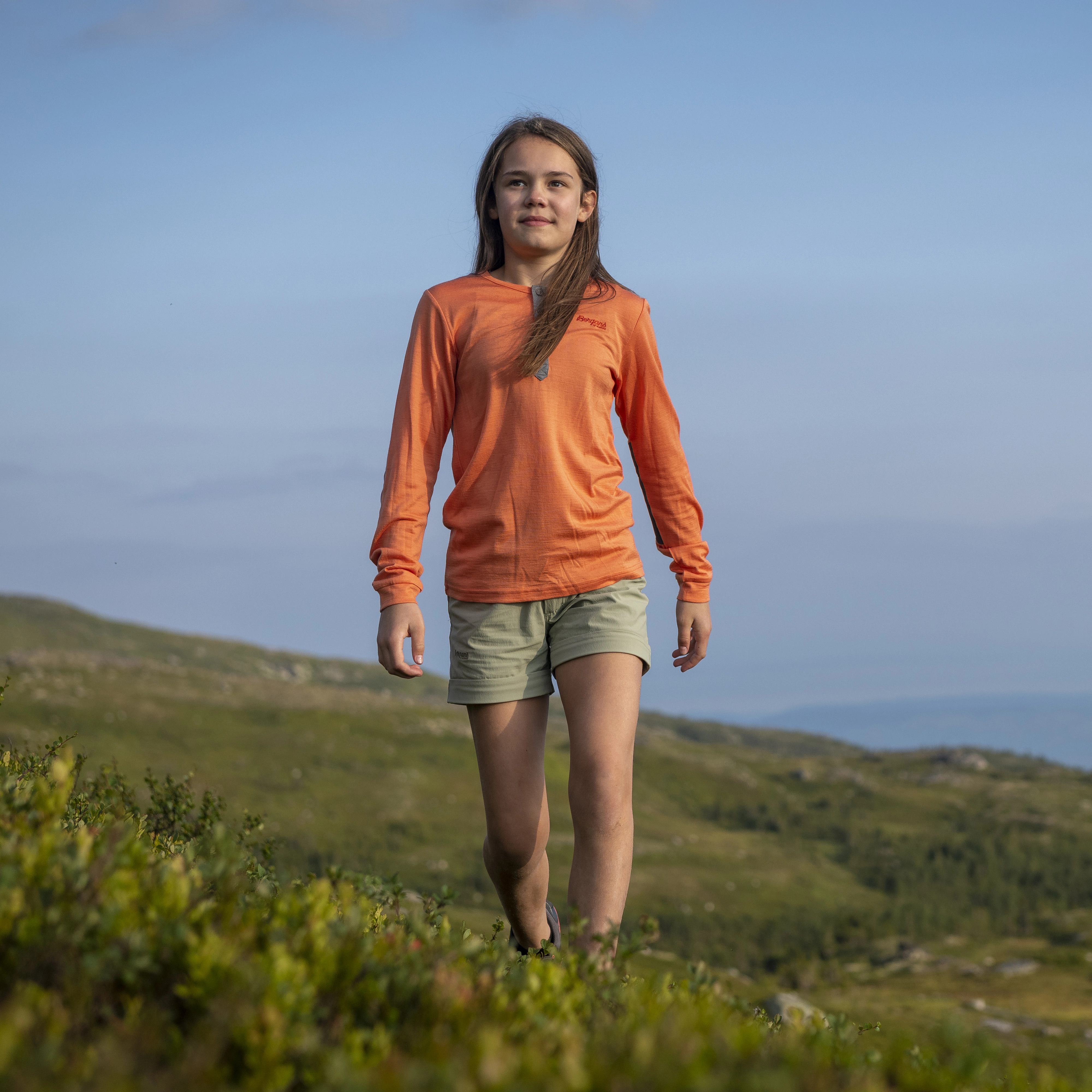 Utne V3 Youth Girl Shorts Light Green Mud