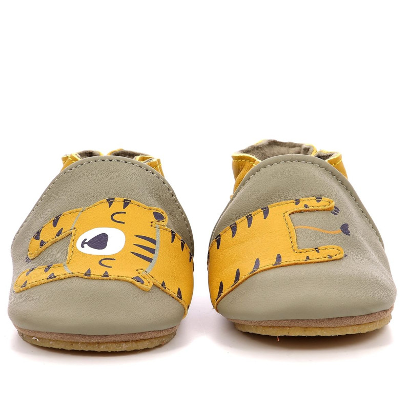 Robeez Robeez Chaussons Crêpe Tiger Nap Kaki