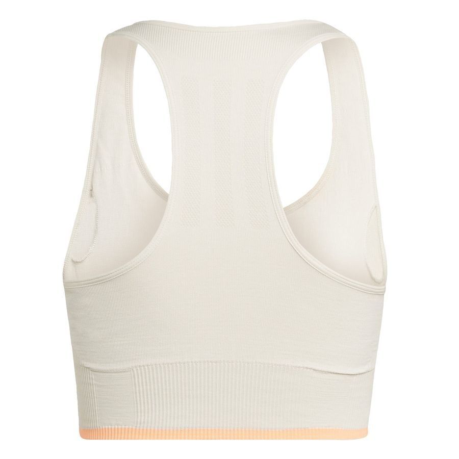 adidas Brassière Medium Support Merino - Aluminum/Orange Femme