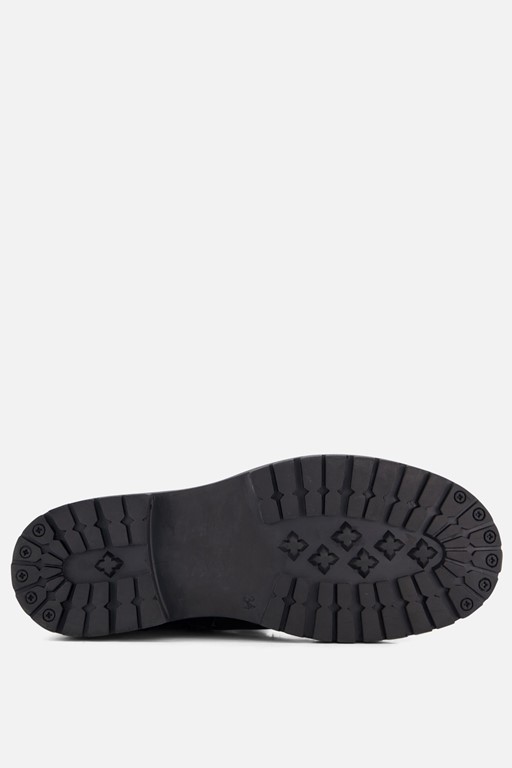 Muyters Hoge Veterboots zwart Leer