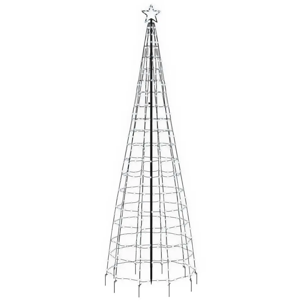 vidaXL LED-kerstboom met spikes 570 LEDs koud wit 300 cm