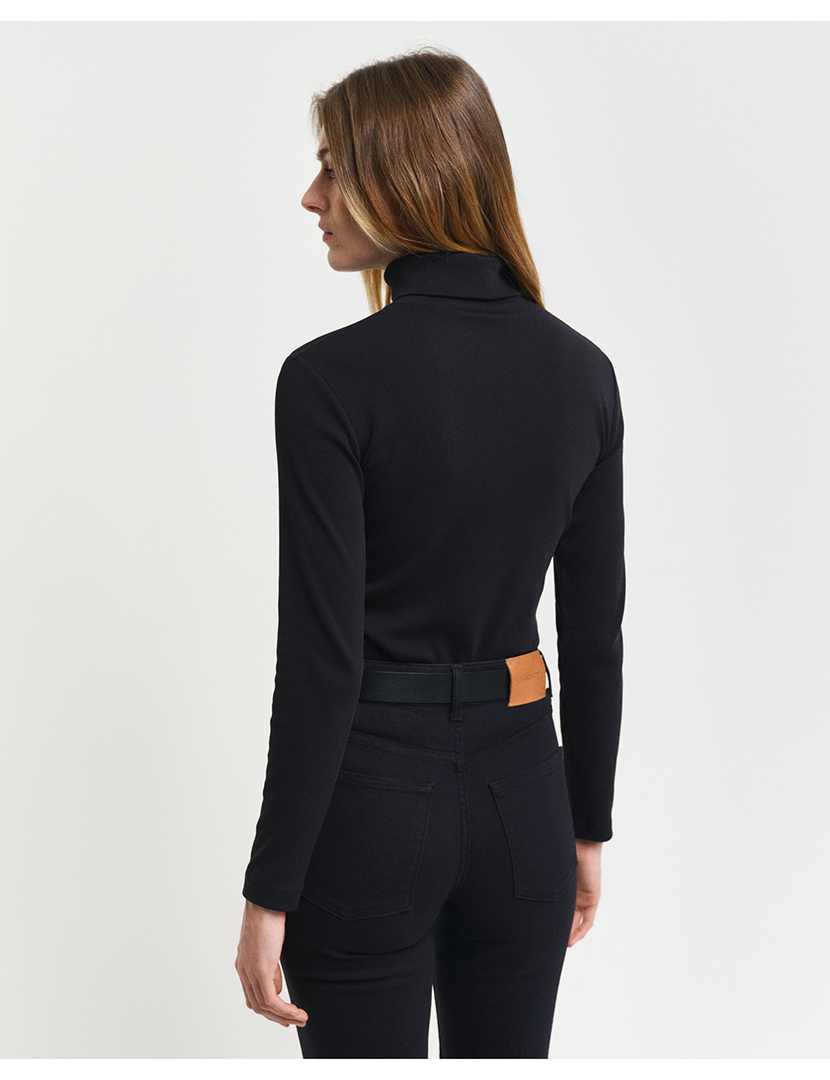 High Neck Slim Fit Sweater Black