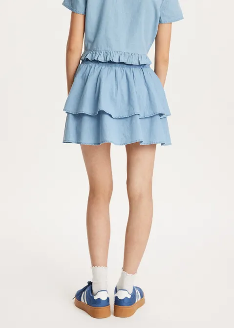 Ruffle skort blauw (BLW.USM)