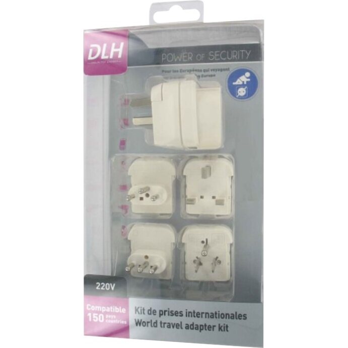 DLH DY-WU1307 adaptateur prise d'alimentation Universel Blanc