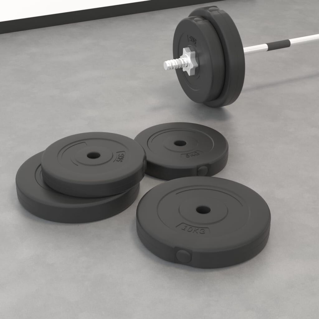 vidaXL Halterschijven, 4-pack, 30 kg, cement