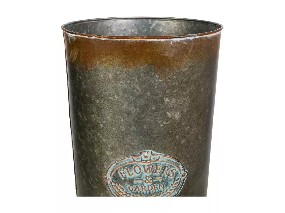 Vase en métal doré d23.5x50h b:18