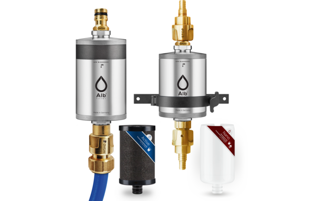 Alb Filter® PRO CAMPER Set Trinkwasserfilter Kombination Edelstahl Natur