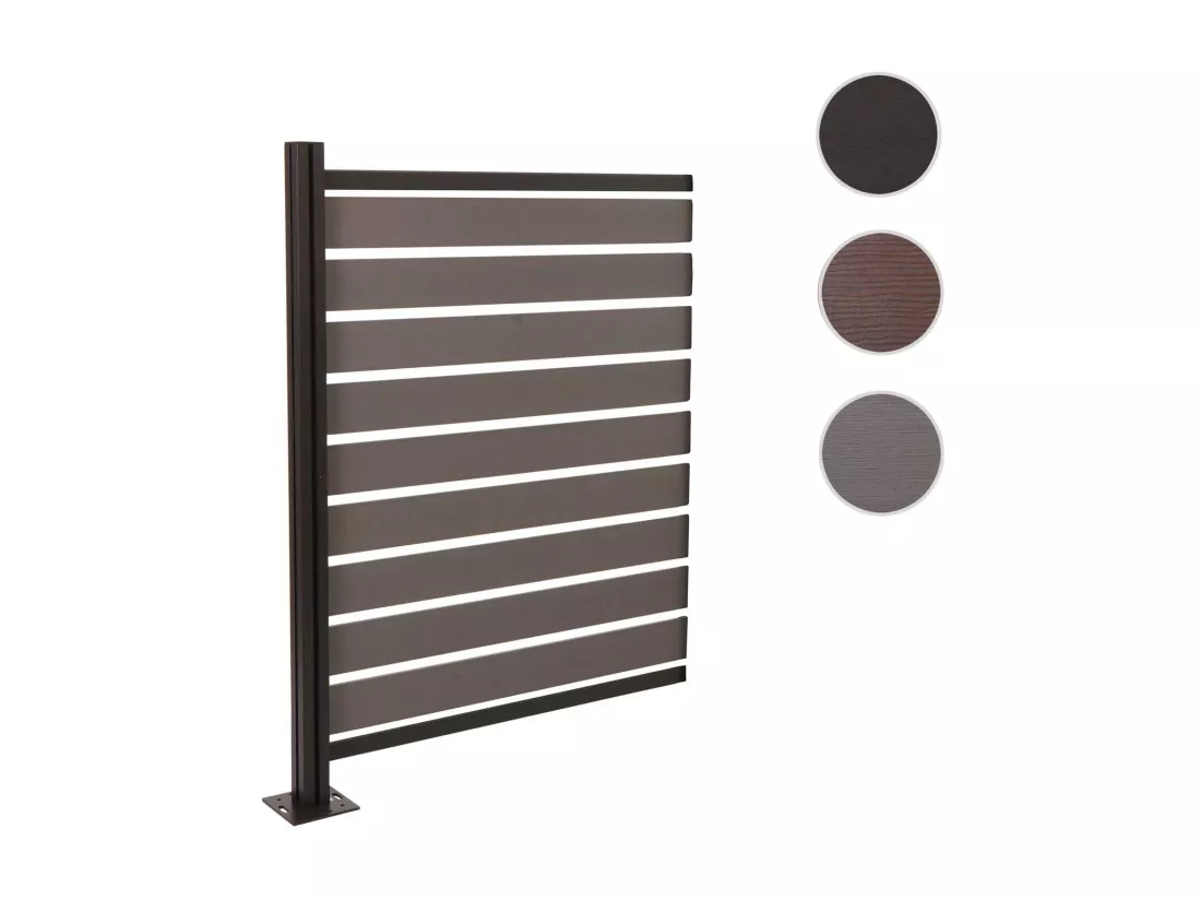 Clôture pour poubelles en aluminium MCW-K57, gris