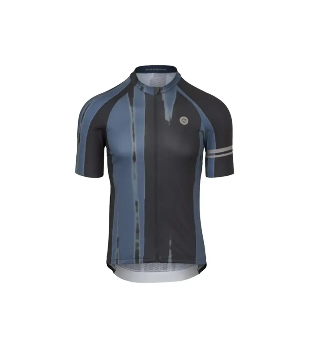 AGU Vertical Paint Performance Fietsshirt Korte Mouwen Blauw Heren