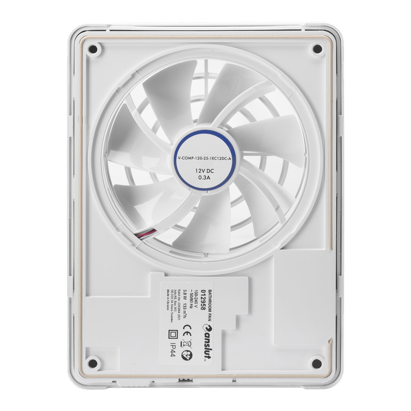 Baderomsvifte IP44 106/133 m³/h 17 dB