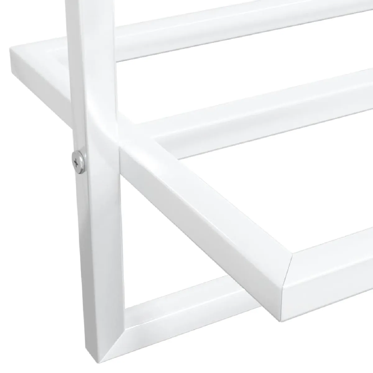 Helloshop26 Porte-serviettes mural blanc fer