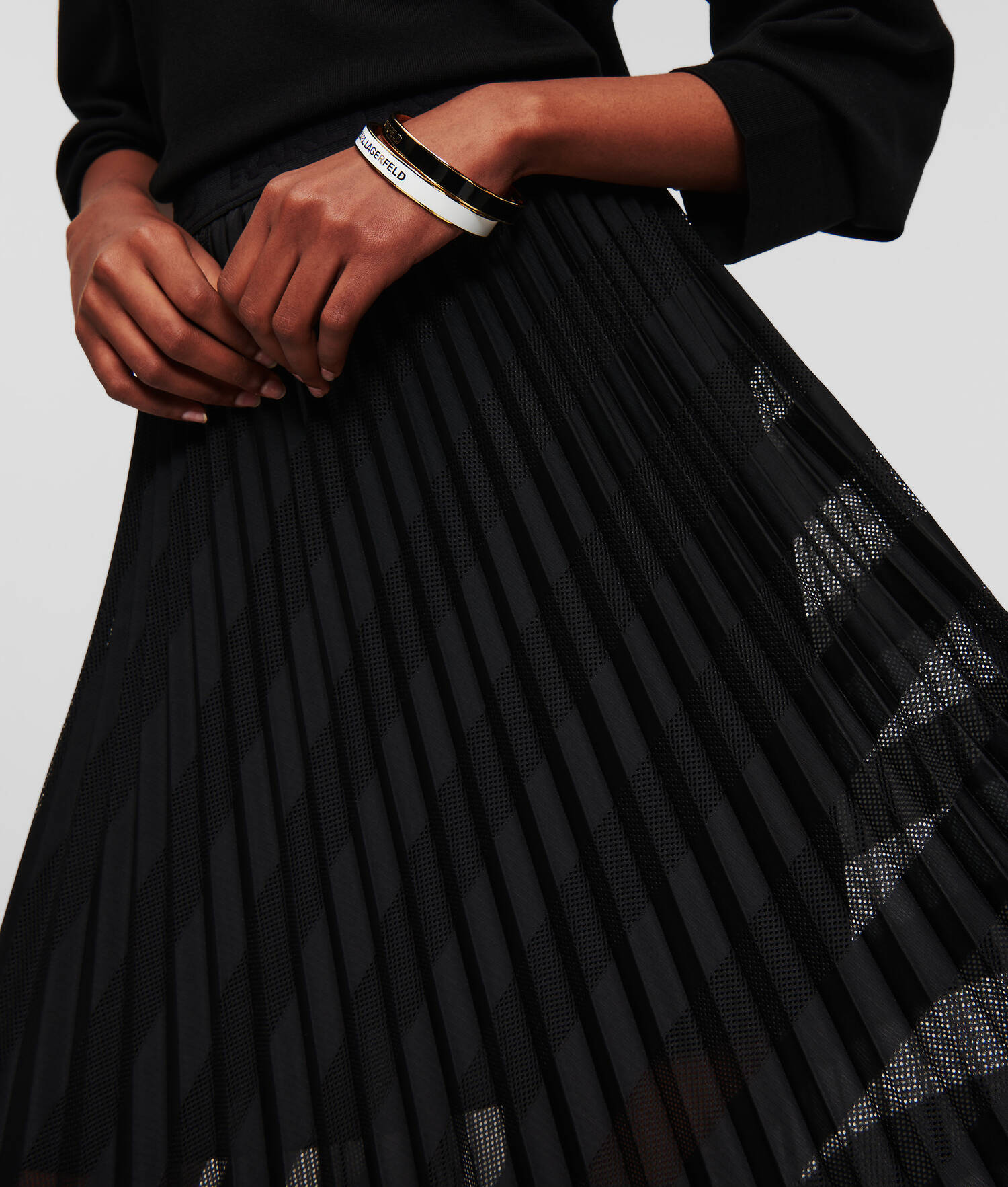 JUPE PLISSÉE EN MESH