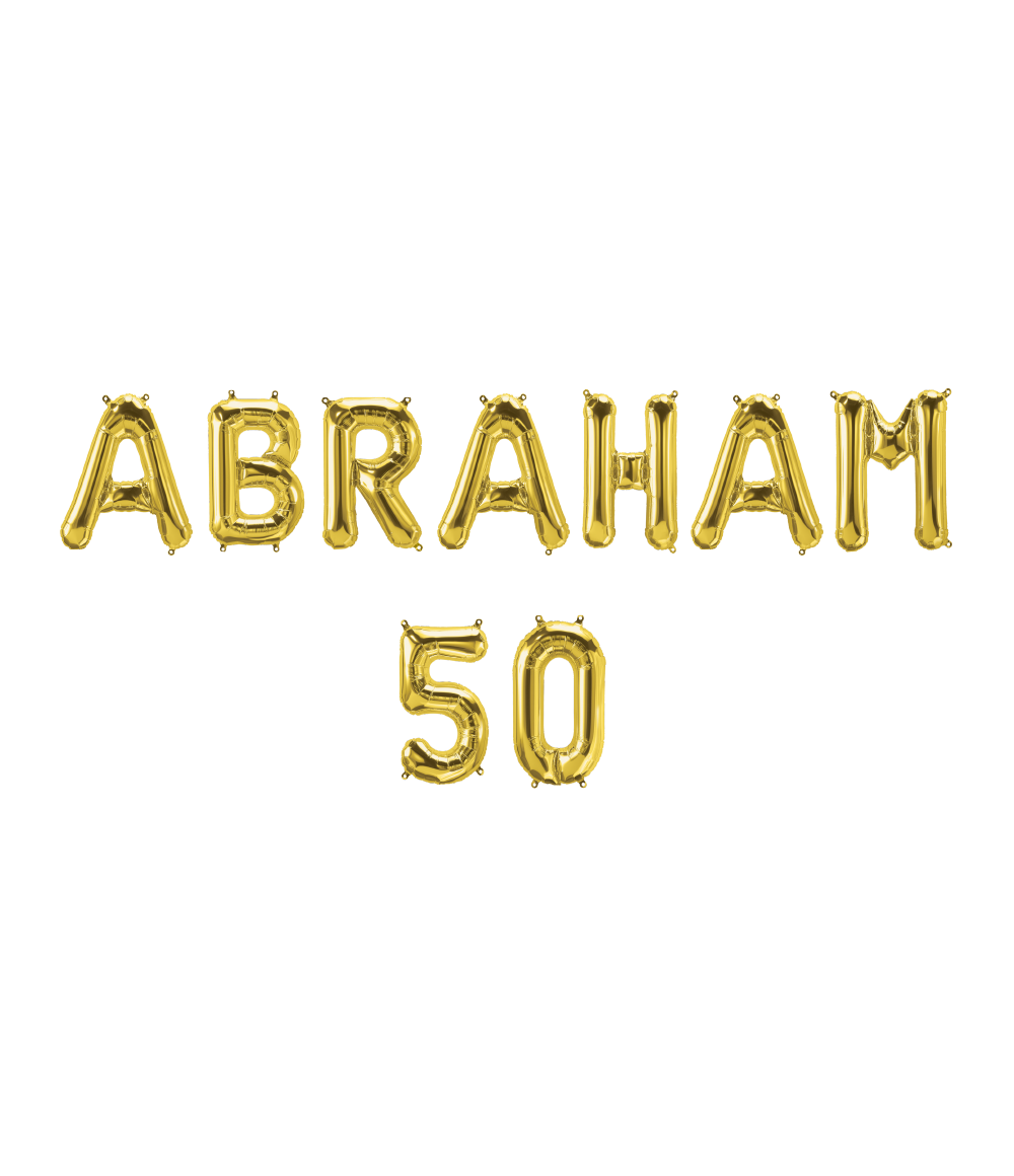 Gouden Ballonnen Set 50 Jaar Abraham 1,9m