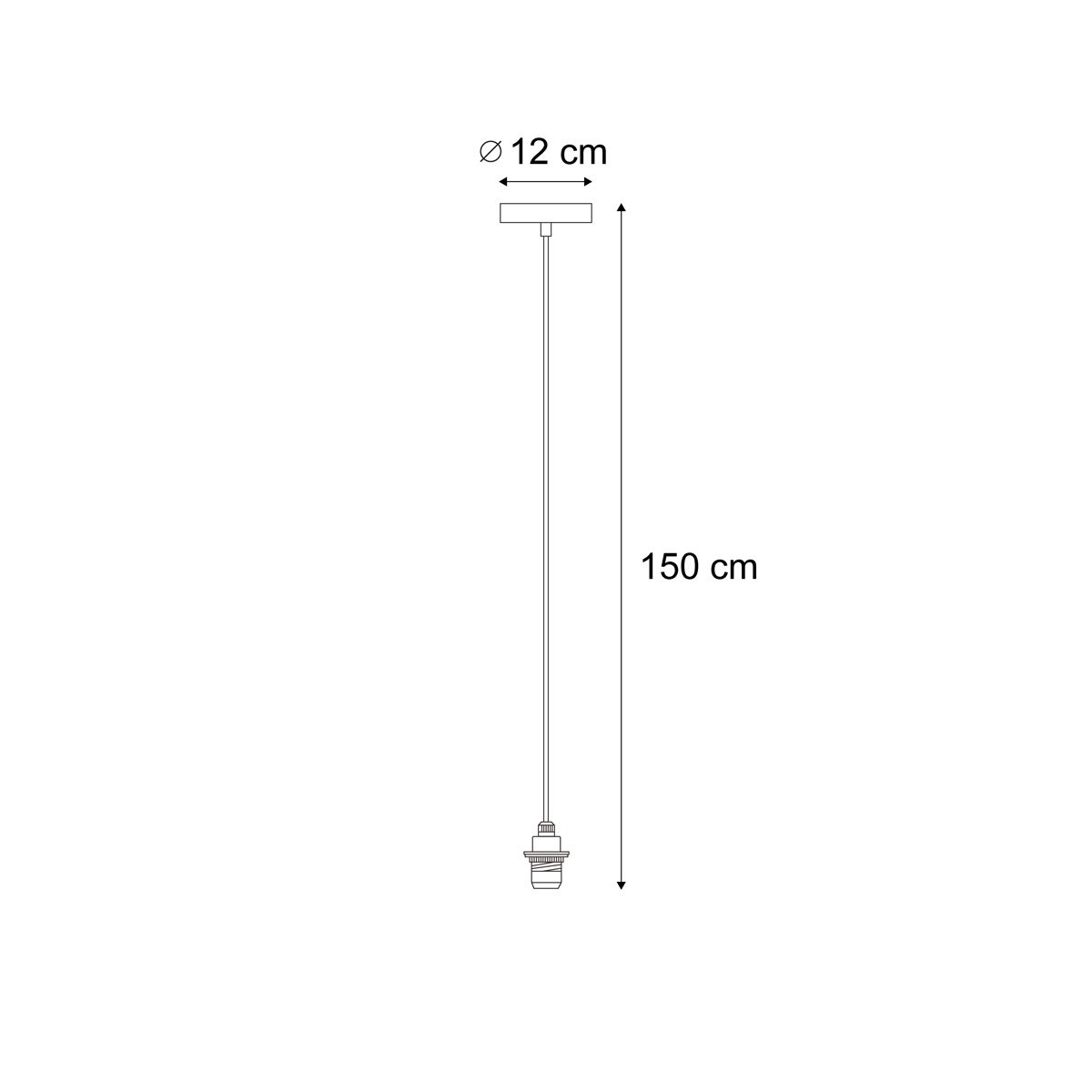 Buiten hanglamp zwart IP44 - Cava
