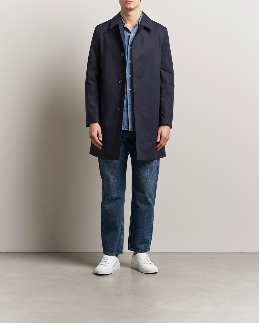 Mackintosh Donoon Car Coat Navy