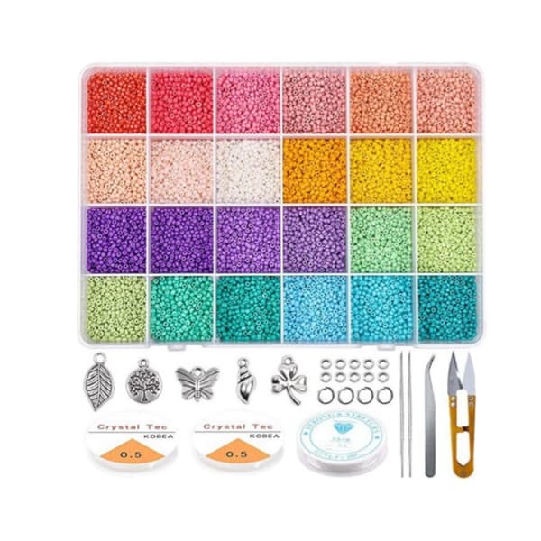 INF DIY Clay Beads Set med makronfargede perler og tilbehør