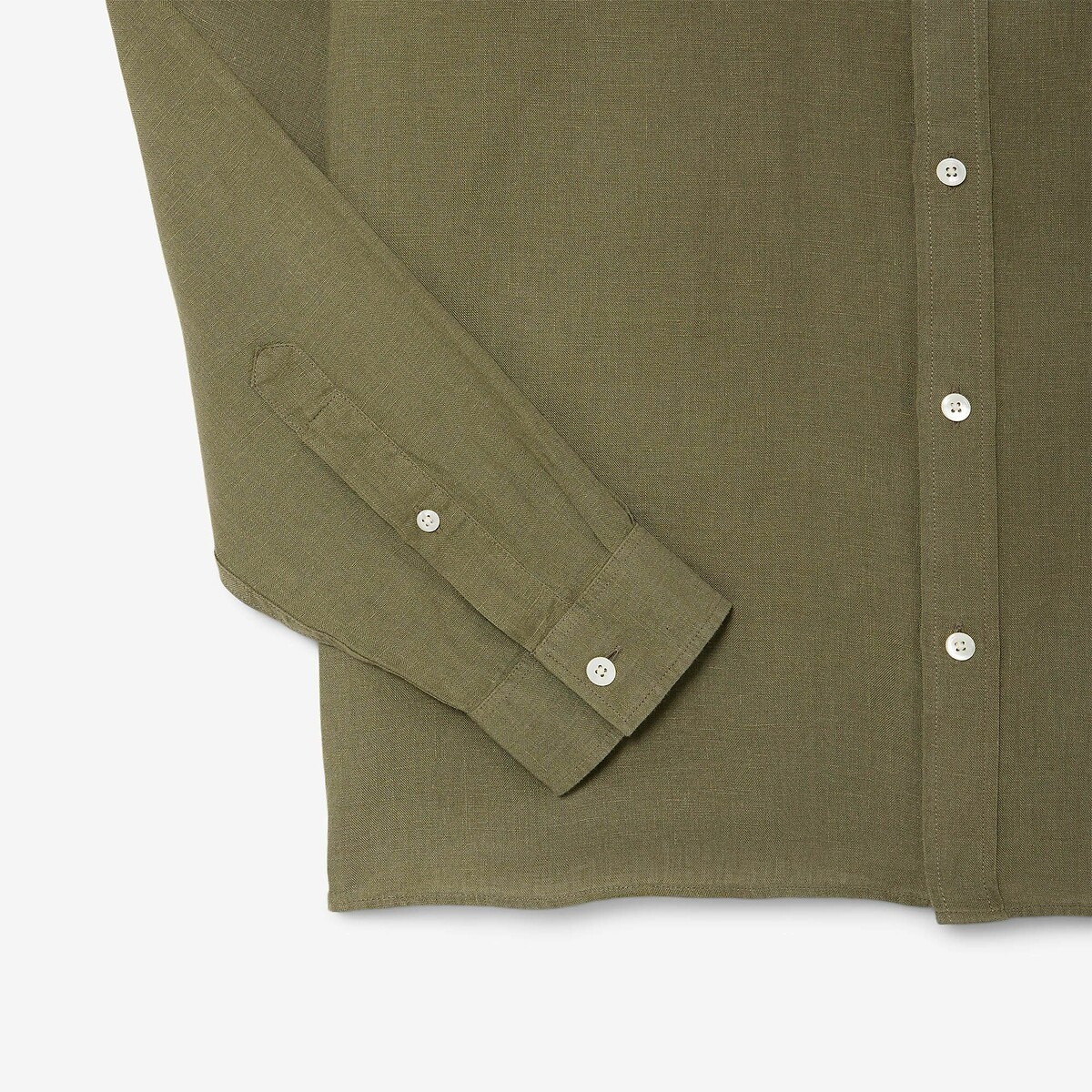 LACOSTE<br>Camisa de linho, corte regular