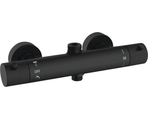 form&style douchekolom incl. thermostaat KUDA mat zwart