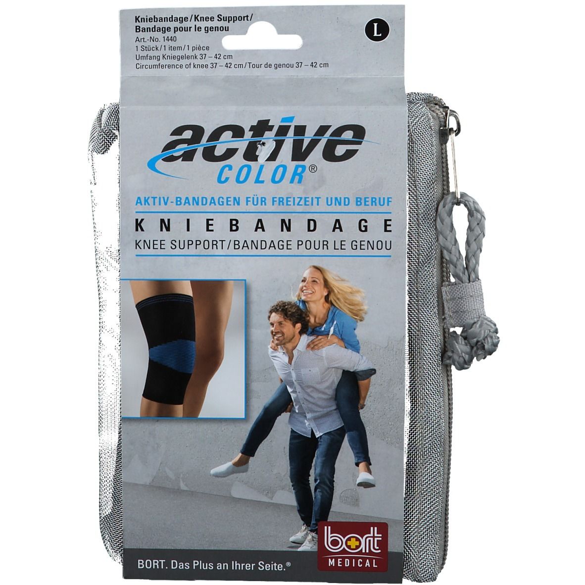 BORT ActiveColor® Kniebandage Gr. L schwarz