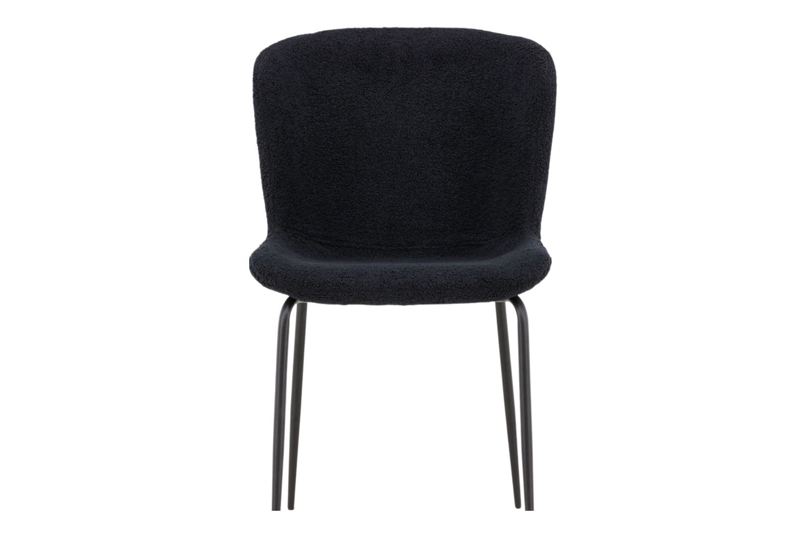 Modesto Spisestol. Sett av 2. Sett av 2. Sort boucle med sorte stålben.