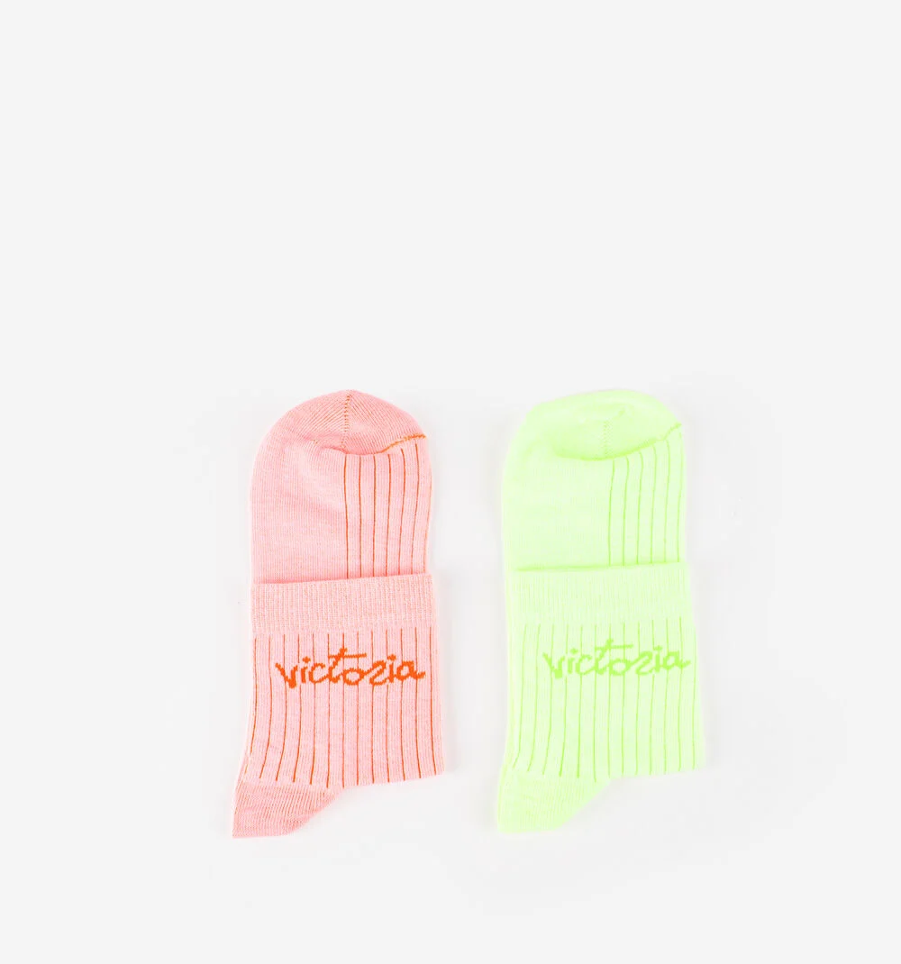 CHAUSSETTES FLUOAMARILL-NARANJ