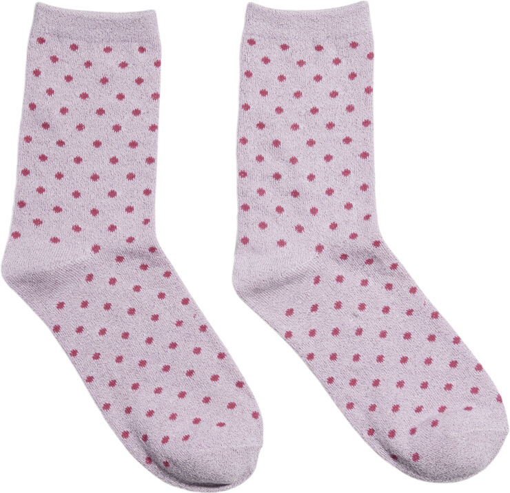 Pieces PCSEBBY GLITTER LONG 1-PACK PATTERN Pink lavender/small dots in beetroo