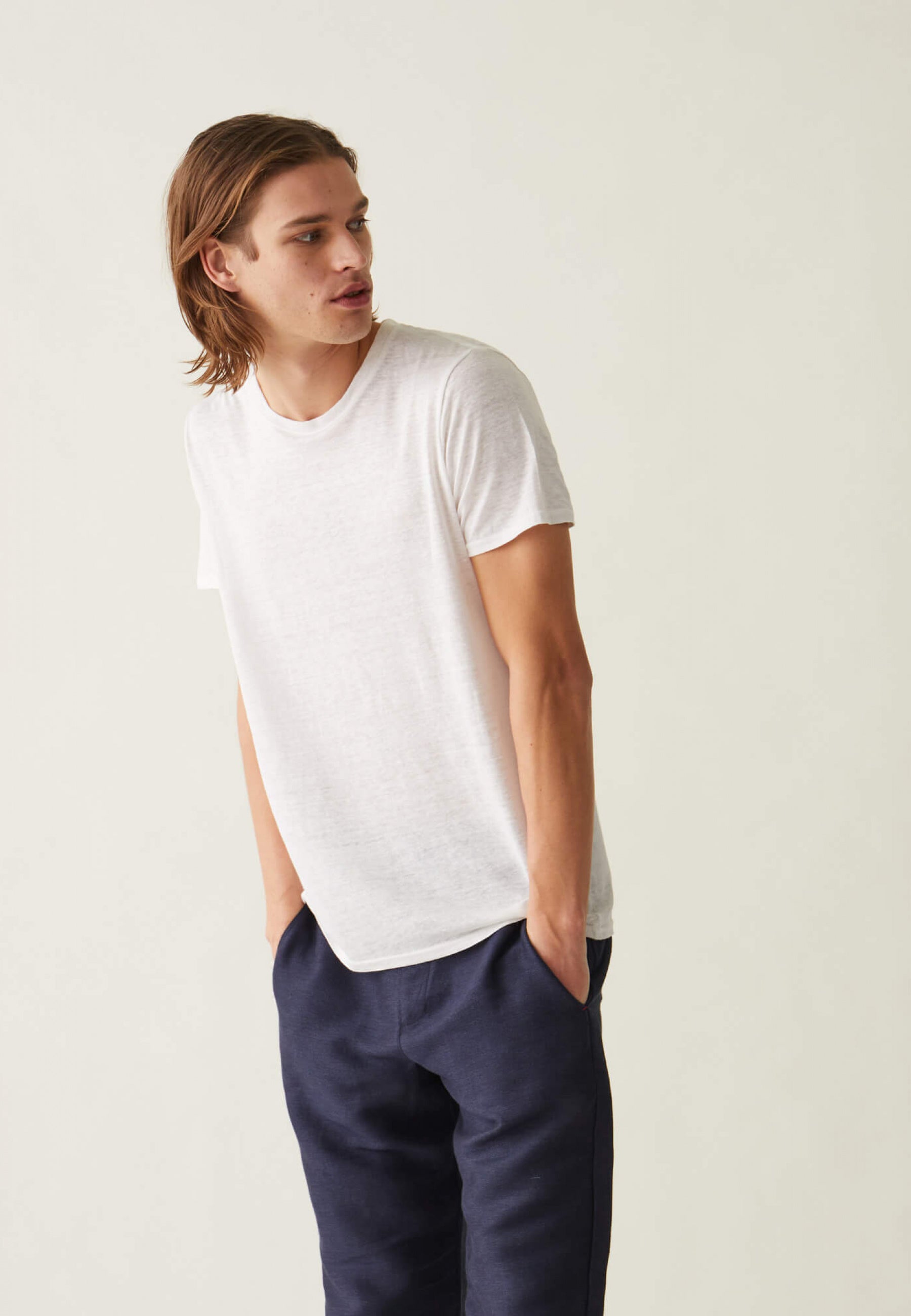 T-shirt en lin-Camille Ecru