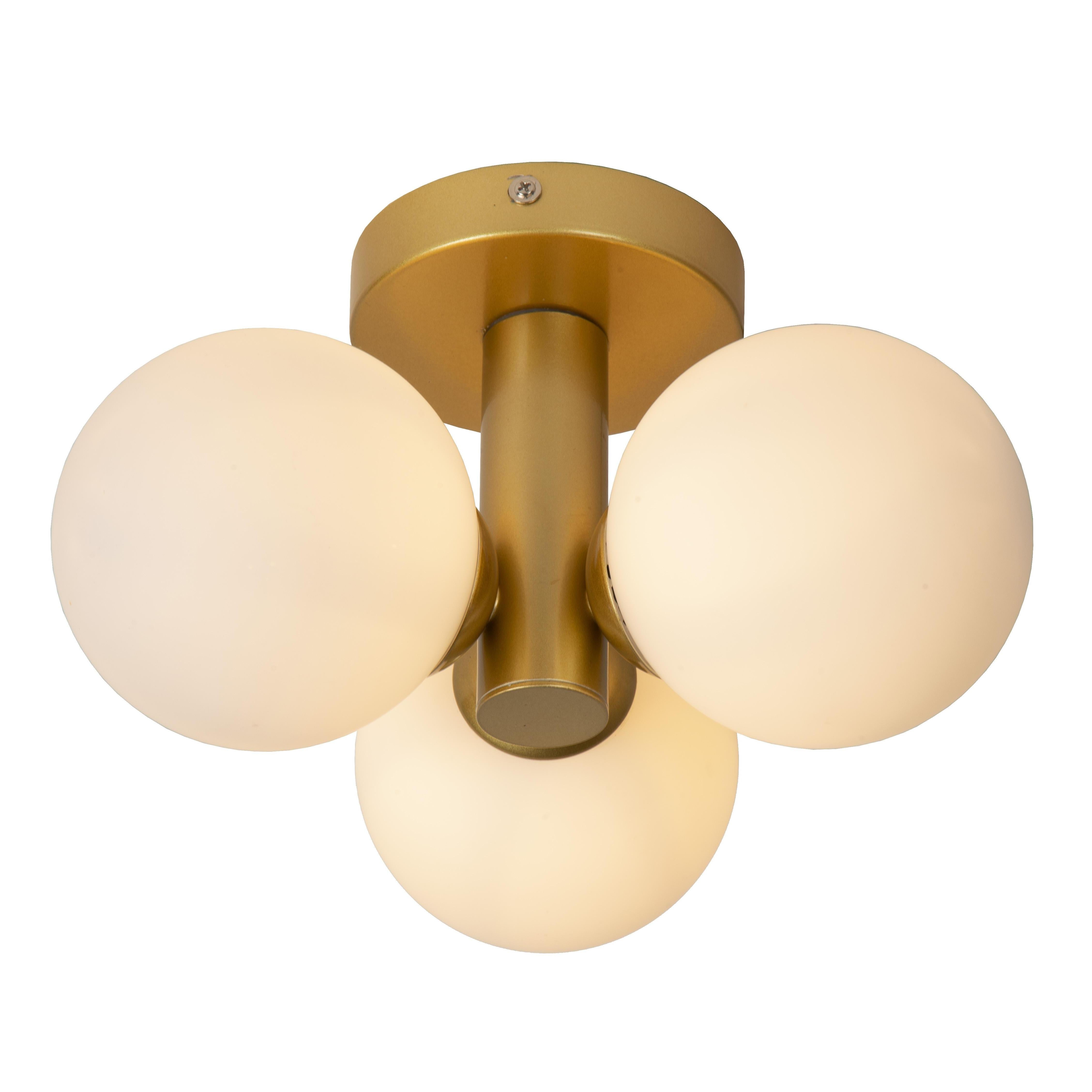 Trudy 3 plafondlamp Ã28 badkamer IP44 mat goud