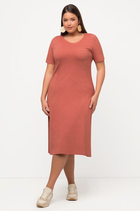 Jerseykleid, Quernaht, Halbarm, Biobaumwolle