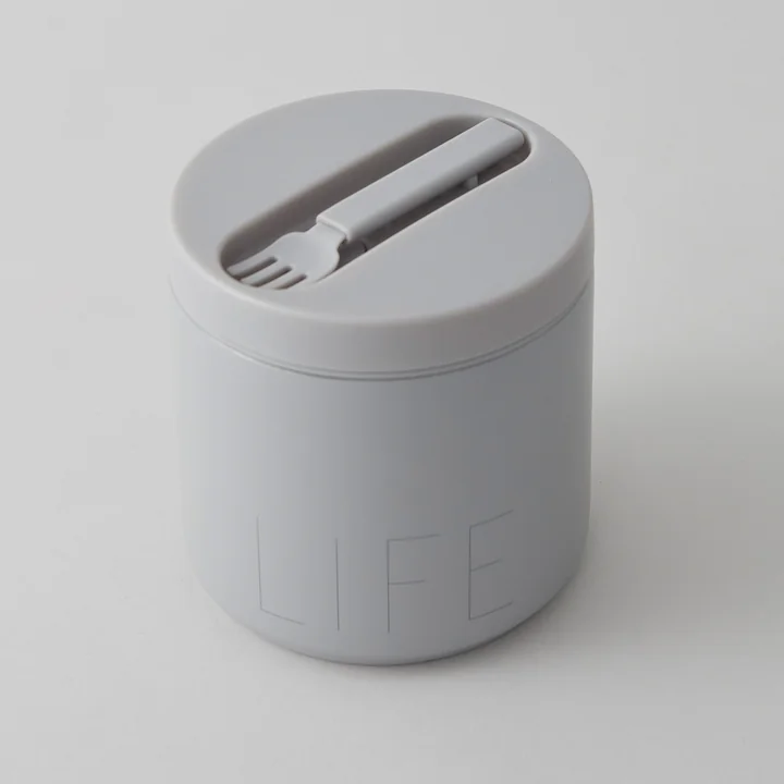 Design Letters - Travel Life Thermo Lunch Box large, Life / cool gray