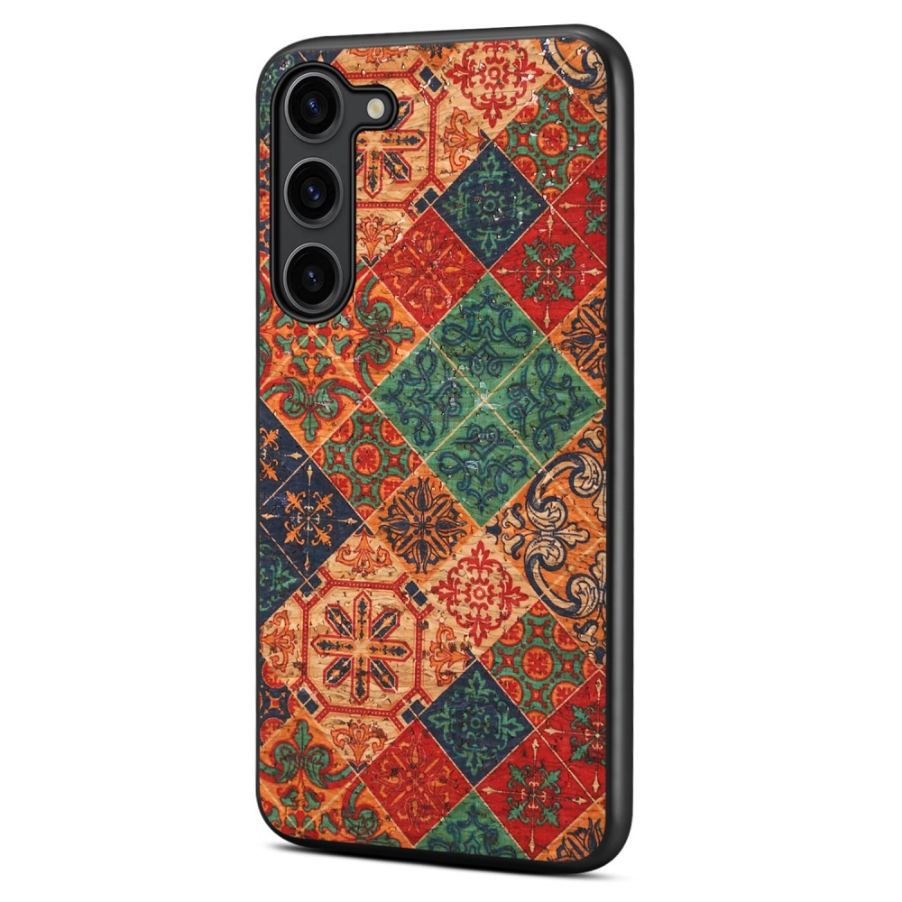 Samsung Galaxy S24 Hybrid Leder Hardcase Hülle im Vintage Mandala Look - Style 4
