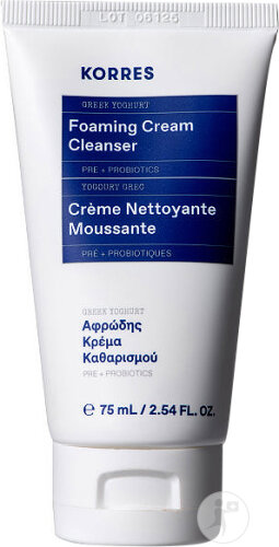 Korres KF Yogourt Grec Crème Nettoyante Moussante 75ml