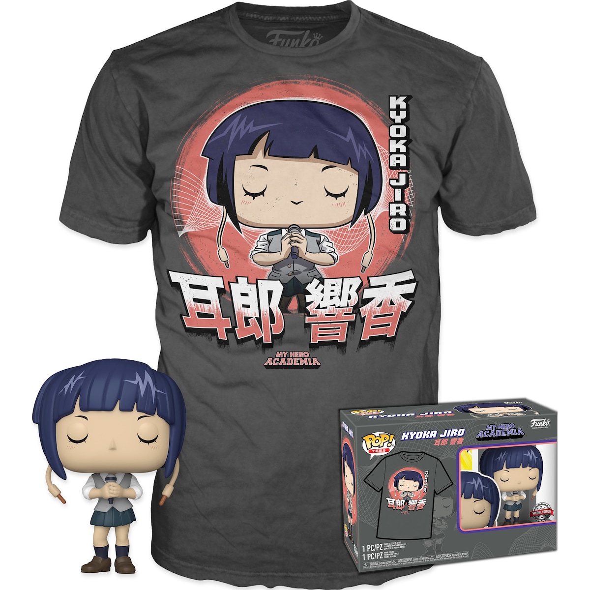 Funko My Hero Academia actionfigur & T-skjorte sett (Kyouka Jirou)