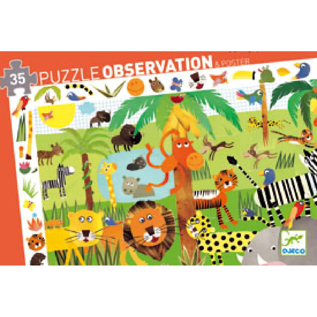 Djeco Puzzle Jungle 35 pièces