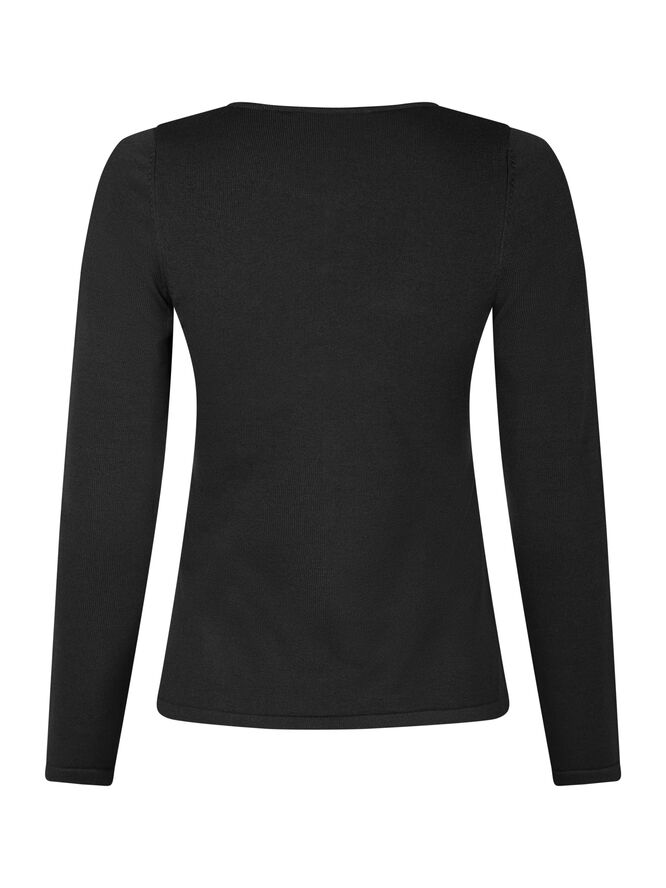 Neo Noir Teller Knit Blouse Black