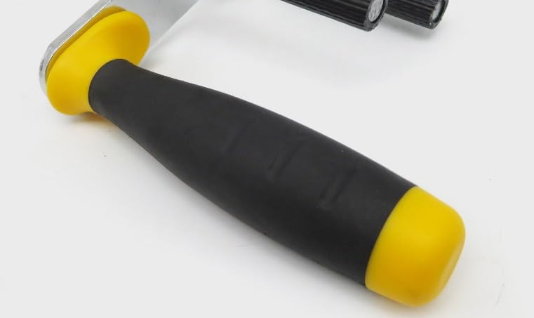 (2er Set) Platten Tragegriff Gipskarton Transport Hilfsmittel Umzug Schwerlast Tragewerkzeug mit Gummi Griff - Schwarz / Gelb